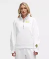 Lululemon Scuba Oversized Funnel-neck Half Zip Long In White