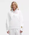 Lululemon Scuba Oversized Funnel-neck Half Zip Long In White