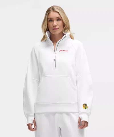 Lululemon Scuba Oversized Funnel-neck Half Zip Long In White