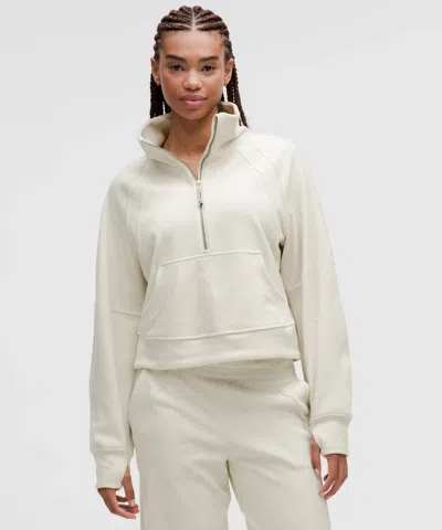 Lululemon Scuba Oversized Funnel-neck Half Zip Velvet In White