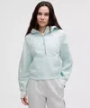 Lululemon Scuba Oversized Half-zip Hoodie In Gold