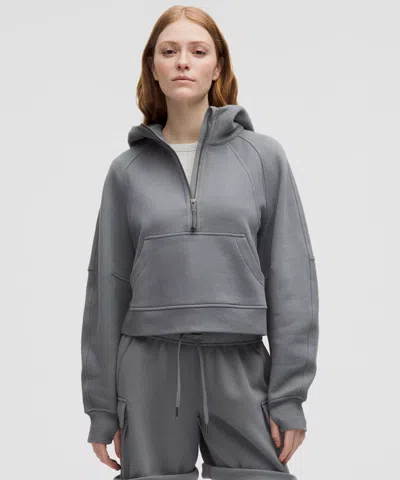 Lululemon Scuba Oversized Half-zip Hoodie In Gray