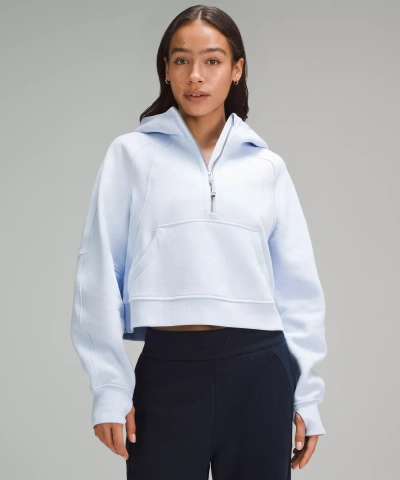 Lululemon Scuba Oversized Half-zip Hoodie In White