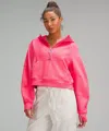 Lululemon Scuba Oversized Half-zip Hoodie In Pink