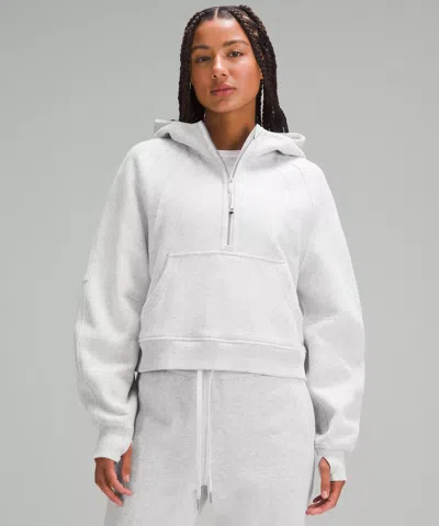 Lululemon Scuba Oversized Half-zip Hoodie In White
