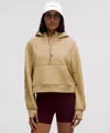 Lululemon Scuba Oversized Half-zip Hoodie In Brown