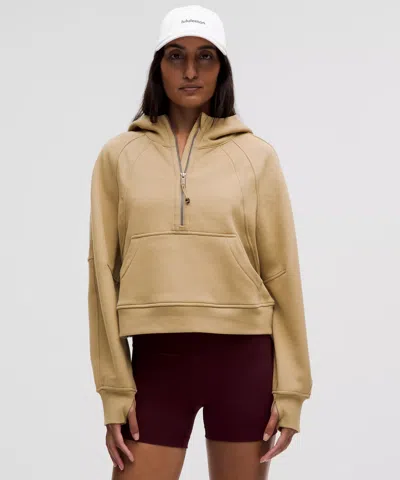 Lululemon Scuba Oversized Half-zip Hoodie In Brown