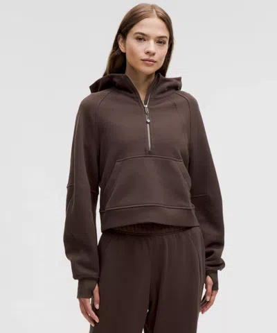 Lululemon Scuba Oversized Half-zip Hoodie In Brown