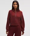 Lululemon Scuba Oversized Half-zip Hoodie In Burgundy