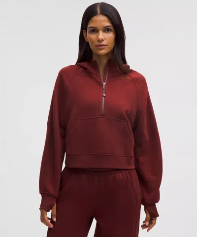 Lululemon Scuba Oversized Half-zip Hoodie In Burgundy