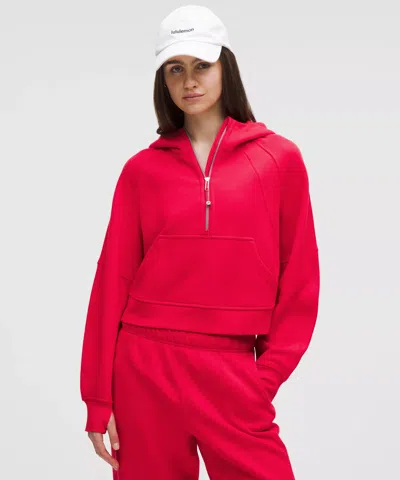 Lululemon Scuba Oversized Half-zip Hoodie In Red