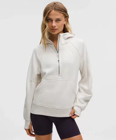 Lululemon Scuba Oversized Half-zip Hoodie In White