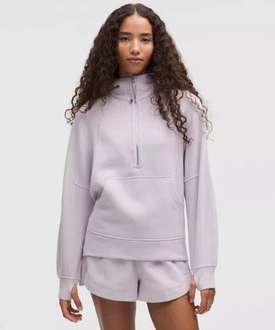 Lululemon Scuba Oversized Half-zip Hoodie In White