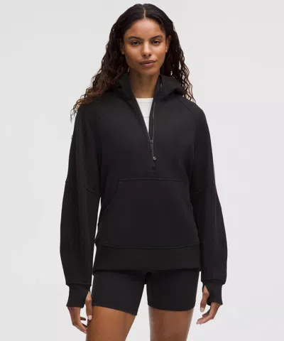 Lululemon Scuba Oversized Half-zip Long Hoodie In Black