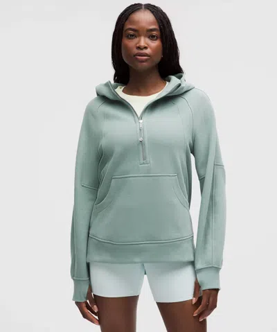 Lululemon Scuba Oversized Half-zip Long Hoodie In Green
