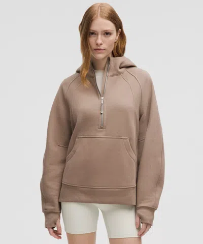 Lululemon Scuba Oversized Half-zip Long Hoodie In Neutral