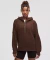 Lululemon Scuba Oversized Half-zip Long Hoodie In Brown