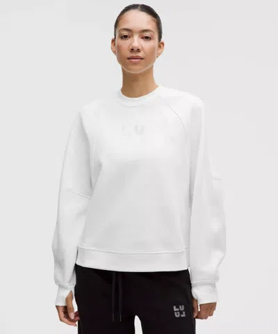 Lululemon Scuba Oversized Hip Length Pullover In White