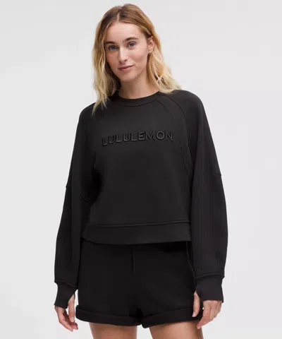 Lululemon Scuba Oversized Pullover Wordmark In Black