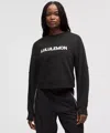 Lululemon Scuba Oversized Pullover Wordmark In Black