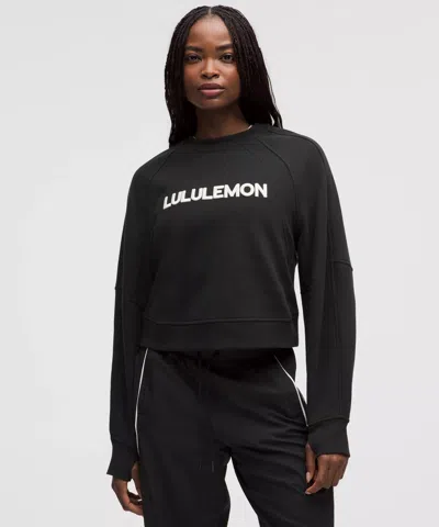 Lululemon Scuba Oversized Pullover Wordmark In Black
