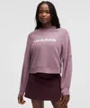 Lululemon Scuba Oversized Pullover Wordmark In Purple