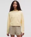 Lululemon Scuba Oversized Pullover Wordmark In Yellow