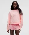 Lululemon Scuba Oversized Pullover Wordmark In Pink