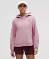 Lululemon Scuba Oversized Side-slit Hoodie In Pink