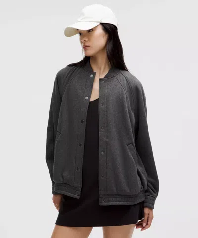 Lululemon Scuba Oversized Varsity Jacket Plush In Gray