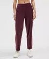 Lululemon Scuba Straight-leg Pants 7/8 Length Velvet In Red