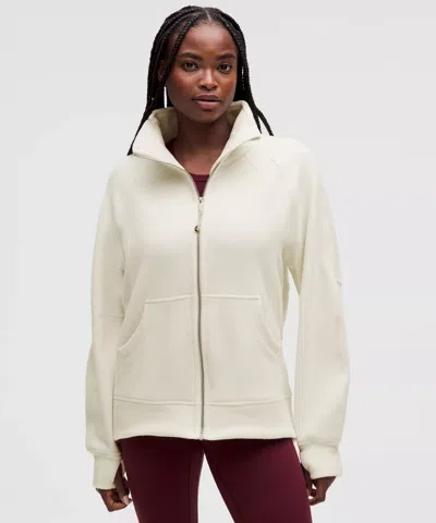 Lululemon Scuba Stretch Fleece Funnel-neck Full Zip In White
