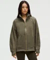 Lululemon Scuba Stretch Fleece Funnel-neck Full Zip In Green