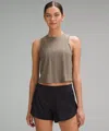 Lululemon Sculpt Cropped Tank Top In Brown