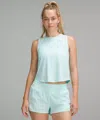 Lululemon Sculpt Cropped Tank Top In Blue