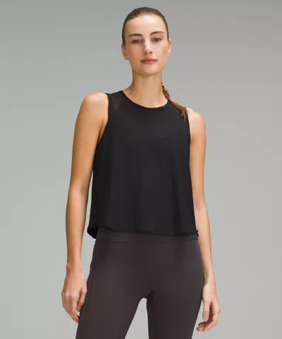 Lululemon Sculpt Cropped Tank Top Cinch In Black