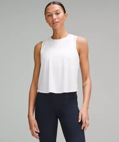 Lululemon Sculpt Cropped Tank Top Cinch In White