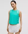 Lululemon Sculpt Cropped Tank Top Lace Trim