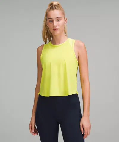 Lululemon Sculpt Cropped Tank Top In Yellow
