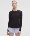 Lululemon Sculpt Cross-vent Long-sleeve Shirt In Black