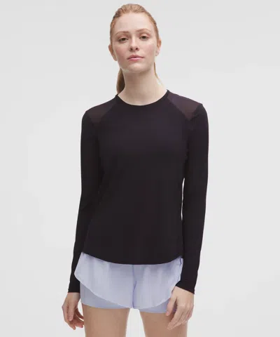 Lululemon Sculpt Cross-vent Long-sleeve Shirt In Black