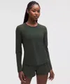 Lululemon Sculpt Cross-vent Long-sleeve Shirt In Green