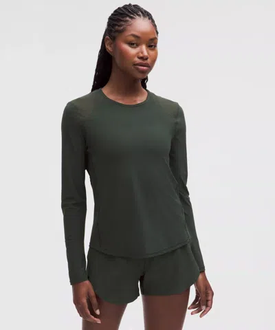 Lululemon Sculpt Cross-vent Long-sleeve Shirt In Green