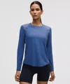Lululemon Sculpt Long-sleeve Shirt In Blue
