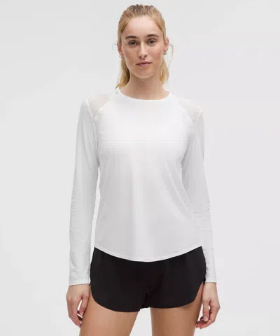 Lululemon Sculpt Long-sleeve Shirt Pleated In White