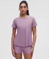 Lululemon Sculpt Short-sleeve Shirt In Purple