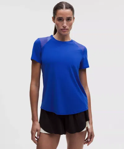 Lululemon Sculpt Short-sleeve Shirt In Blue