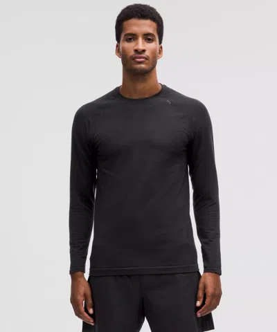 Lululemon Metal Vent Tech 2.5 Stretch-mesh T-shirt In Deep Coal/black