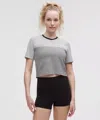Lululemon Seamless Classic-fit Mariner Stripe Cropped T-shirt
