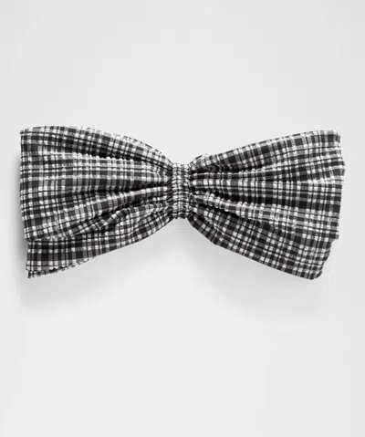 Lululemon Seersucker Check Gathered Headband